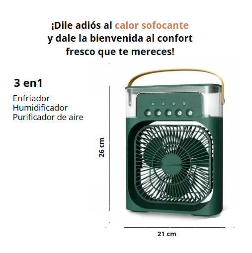 MINI AIRE HUMIDIFICADOR 3 EN 1❄️